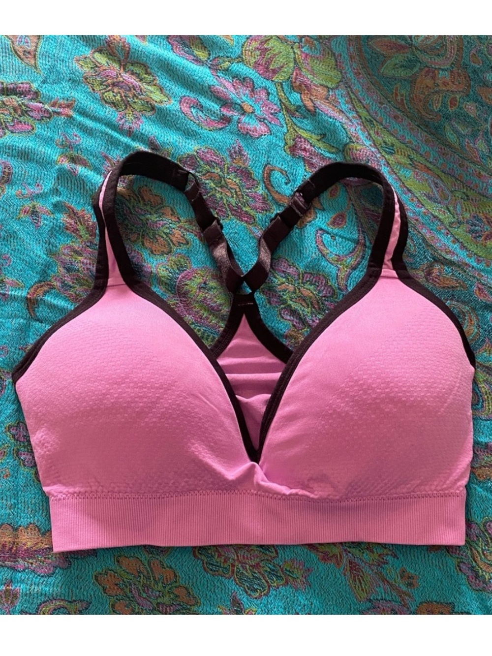 Everyday Comfort Pink Bralette with Contrast Trim